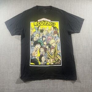 My Hero Academia Shirt Mens Medium Black Anime Manga Funimation Graphic Tee